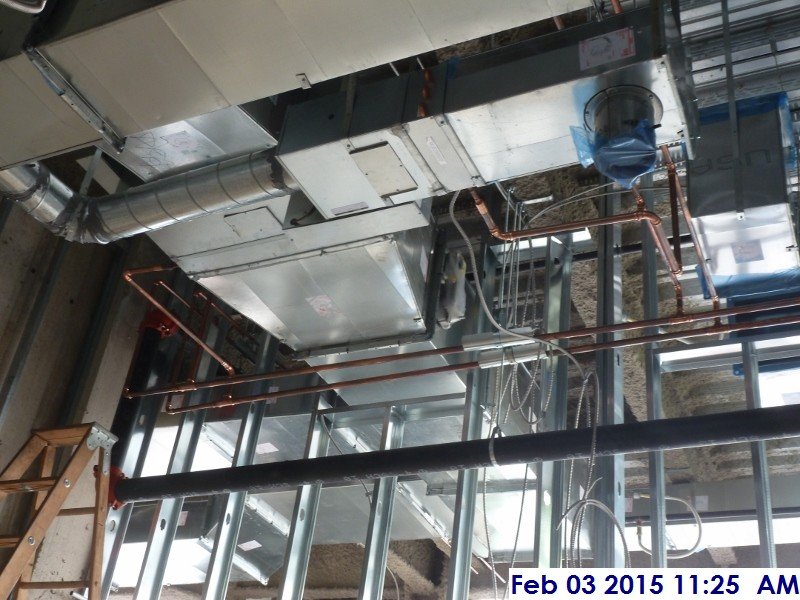Installing copper piping at the 2nd floor Facing South